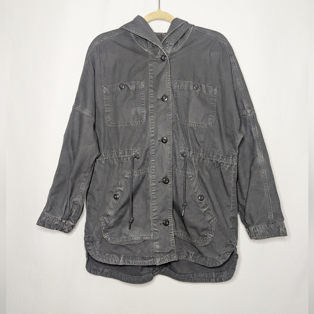 American Eagle Outfitters Women's Gray Oversized Fisherman Anorak Jacket XS